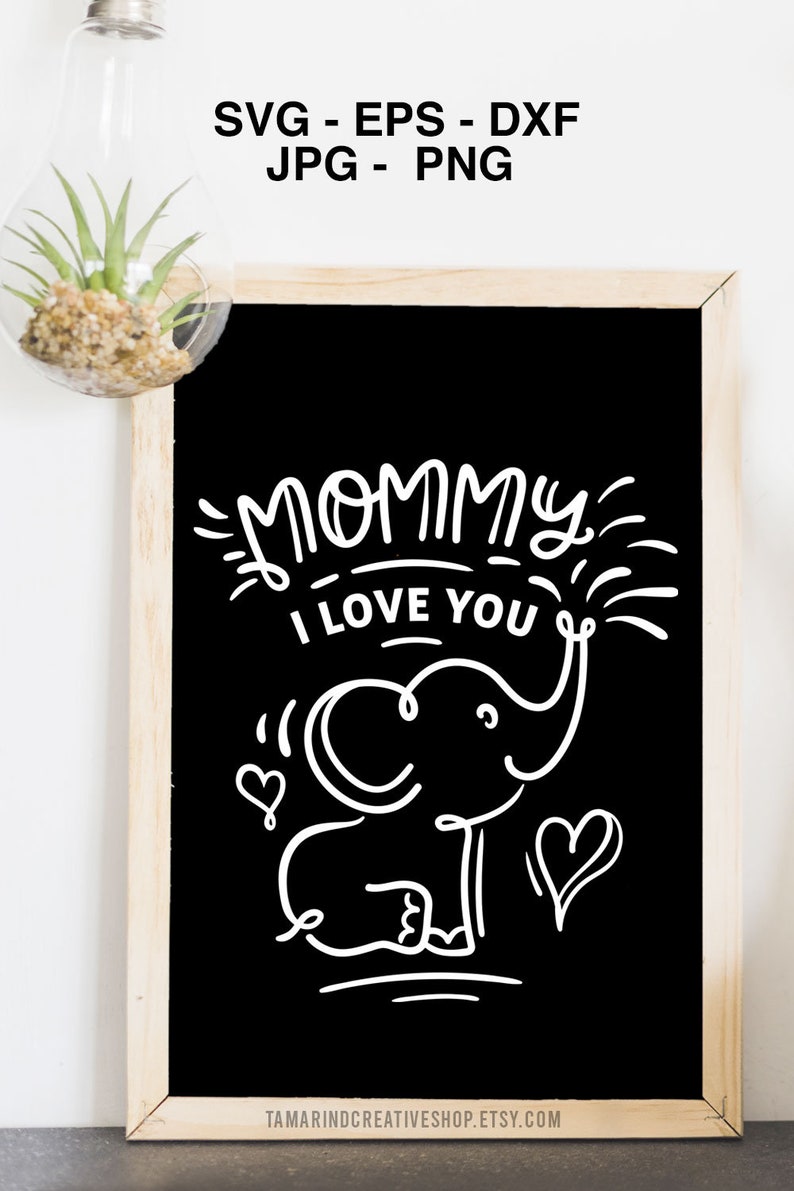Download Elephant mother's day SVG Baby Elephant Digital Clipart | Etsy