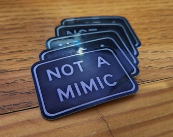 Mimic Sticker Pack (5) | Waterproof DnD Themed Decals | RPG Treasure Chest Prank, Gag, Joke Stickers
