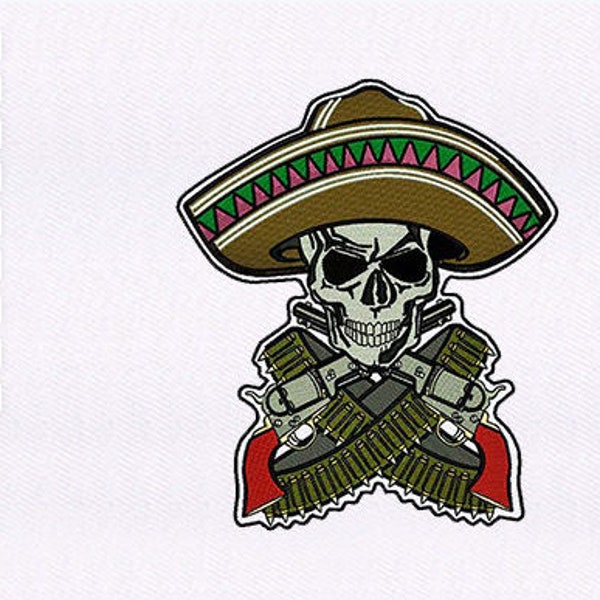 Sombrero Skull | Diablo | Bandito | Embroidery Design