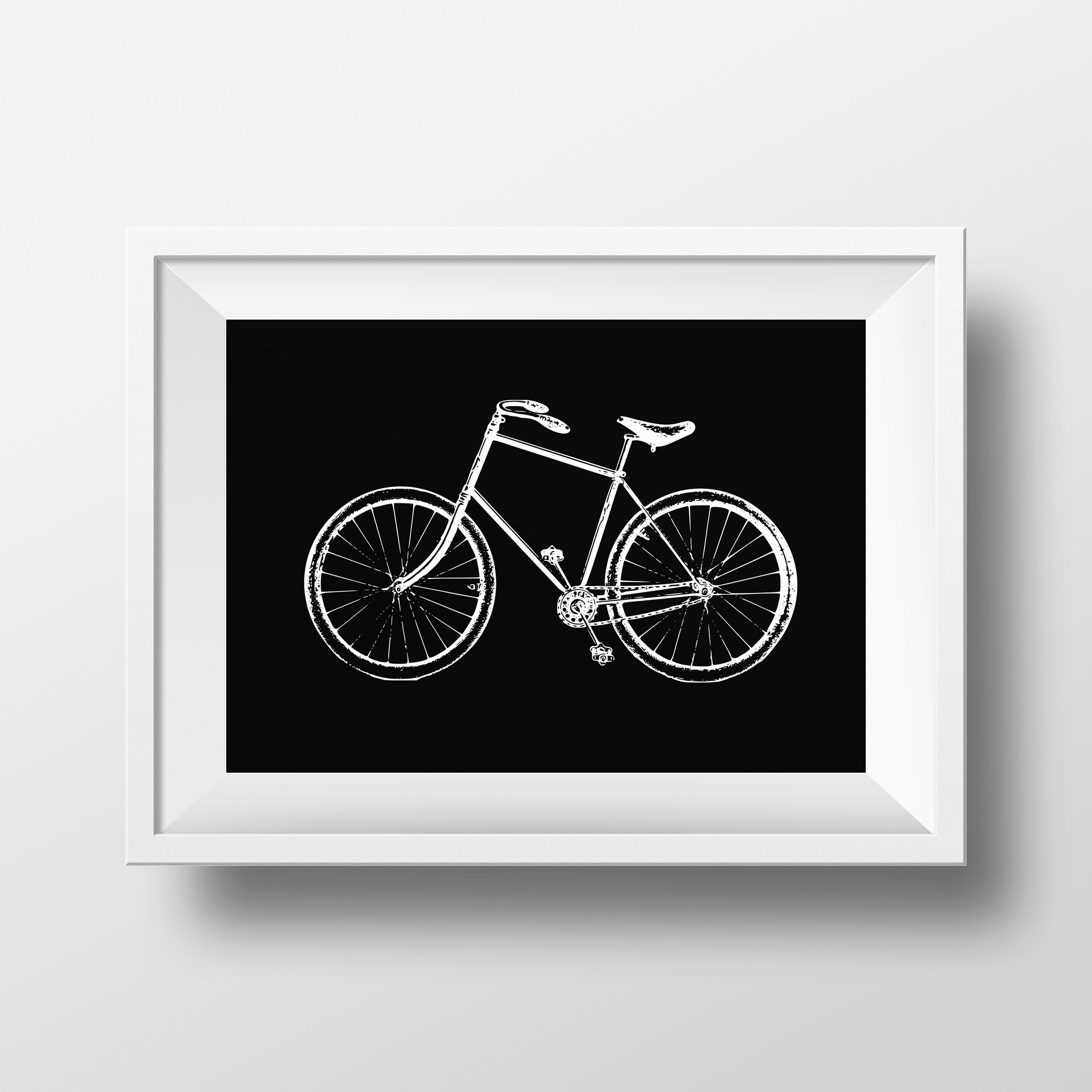 Retro minimalist bikes bike downloadable printable wall art | Etsy