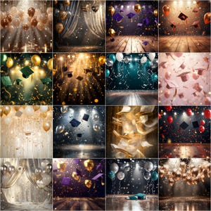 Graduation Digital Backdrops, Graduation Photography Backgrounds, Senior Portrait Photo Grad Backdrop, School Grad, Glitter backdrops