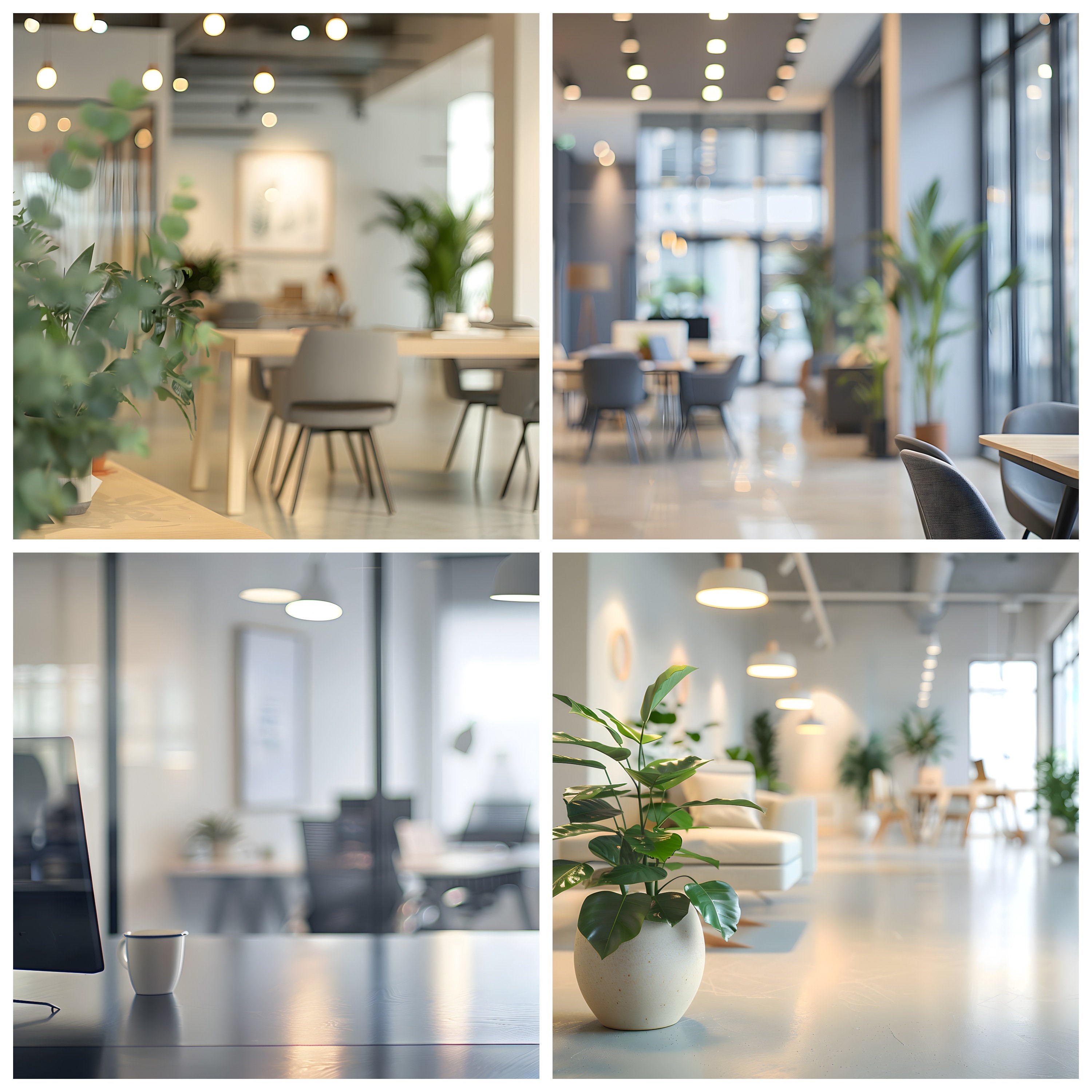 Modern Minimal Office Digital Backdrop Soft Focus Blurred Professional ...