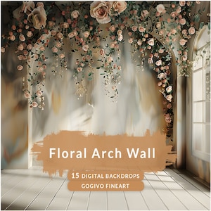 Floral Minimal Arches digital backdrops Maternity digital backdrop overlay studio backdrop photoshop fine art textures digital background