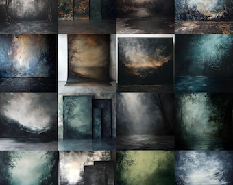 Old master Fine Art Photography Studio Backgrounds, Painted Canvas Texture Digital Backdrop Overlays | Instant Digital Download