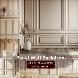 Elegant Fine Art Textures and Digital Backdrop Overlays for Maternity, Panel Wall Studio Photography Digital Backdrops and Photo Background