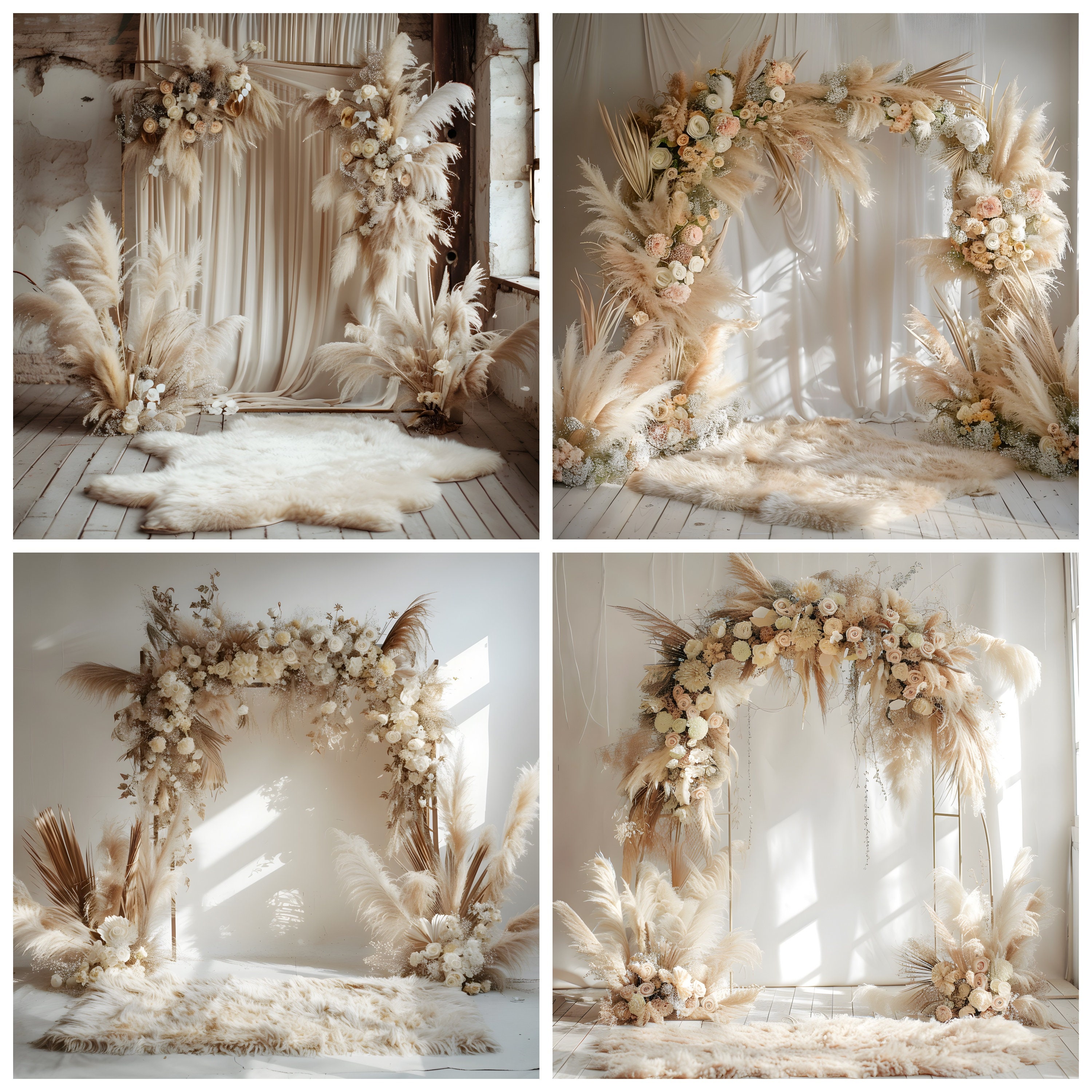 Boho Digital Background Floral Boho Maternity Digital Backdrop Overlay ...