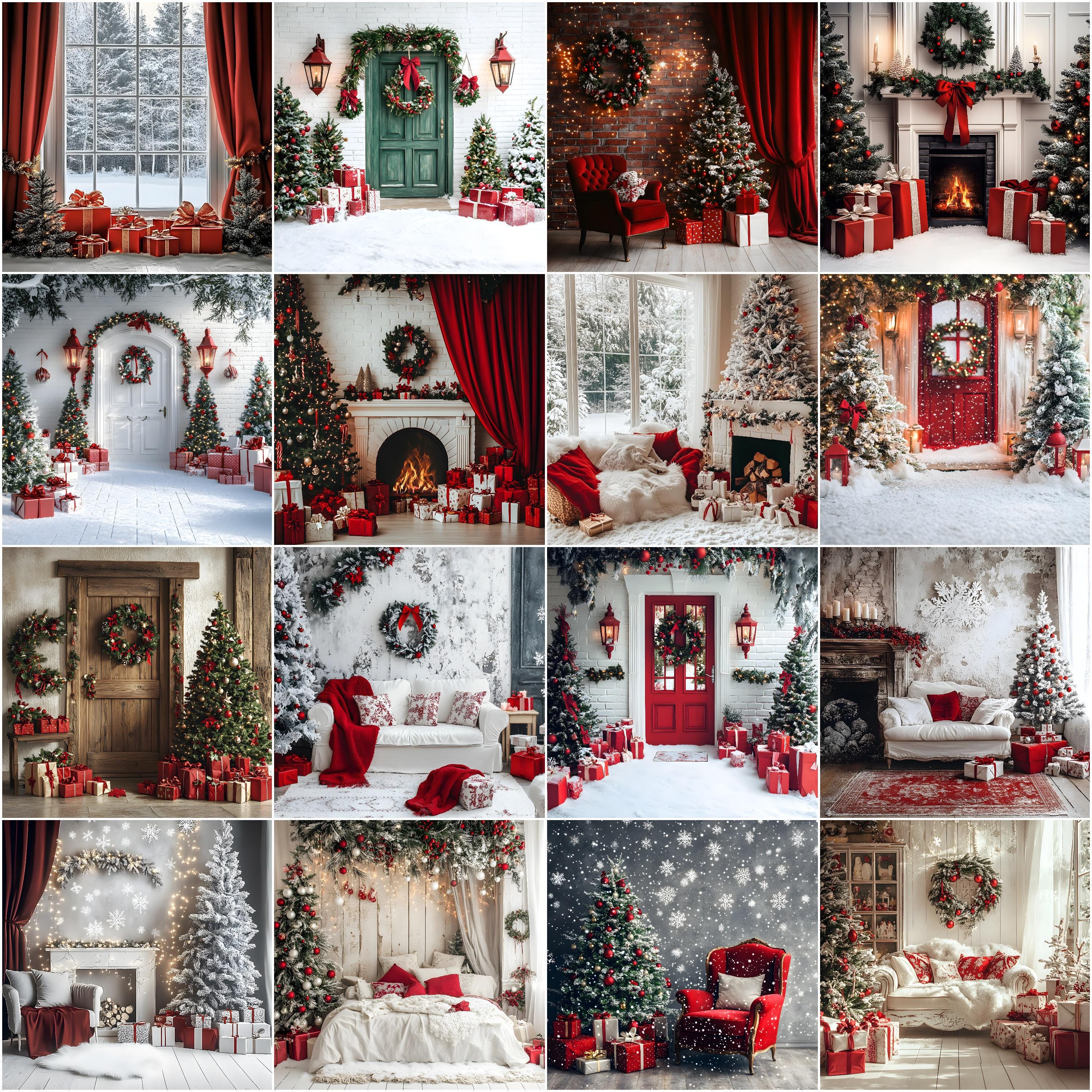 Christmas Digital Backdrops Christmastime Digital Photography Backdrop ...