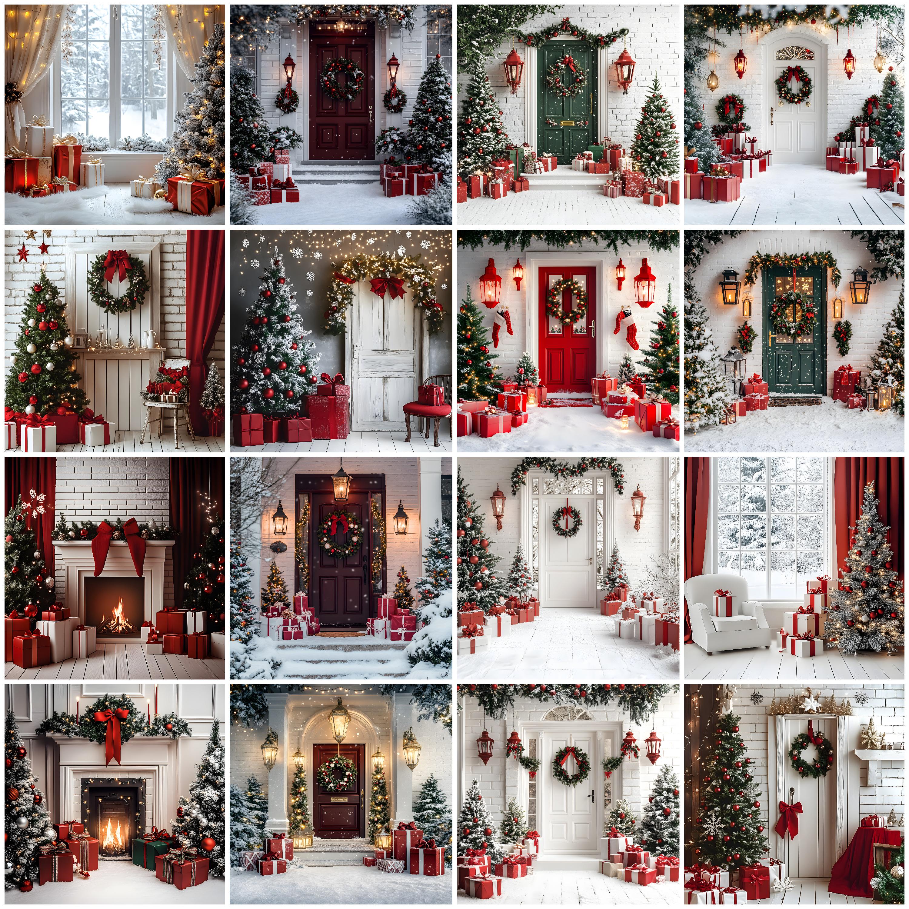 Christmas Digital Backdrops Christmastime Digital Photography Backdrop ...