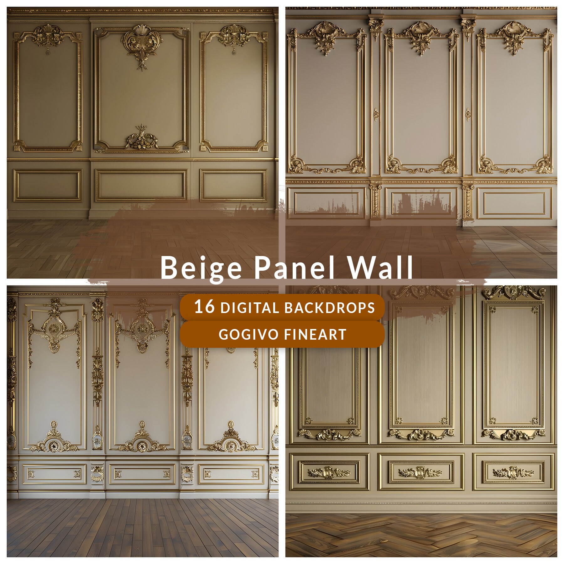 Edge Panel Backdrops Beige Panel Wall Digital Backdrop Set Maternity Digital Backdrop ...