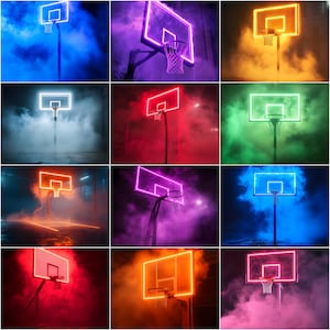 Basketball Digital Backdrops for Sports Photography, Basketball backgrounds for School Sports Custom Banners, Posters and Senior Portraits