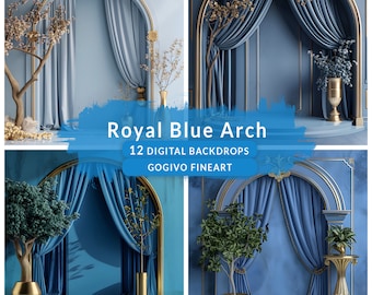 Luxury blue arches Maternity digital backdrop overlays Wedding digital photo backdrops Maternity studio digital background photoshop texture