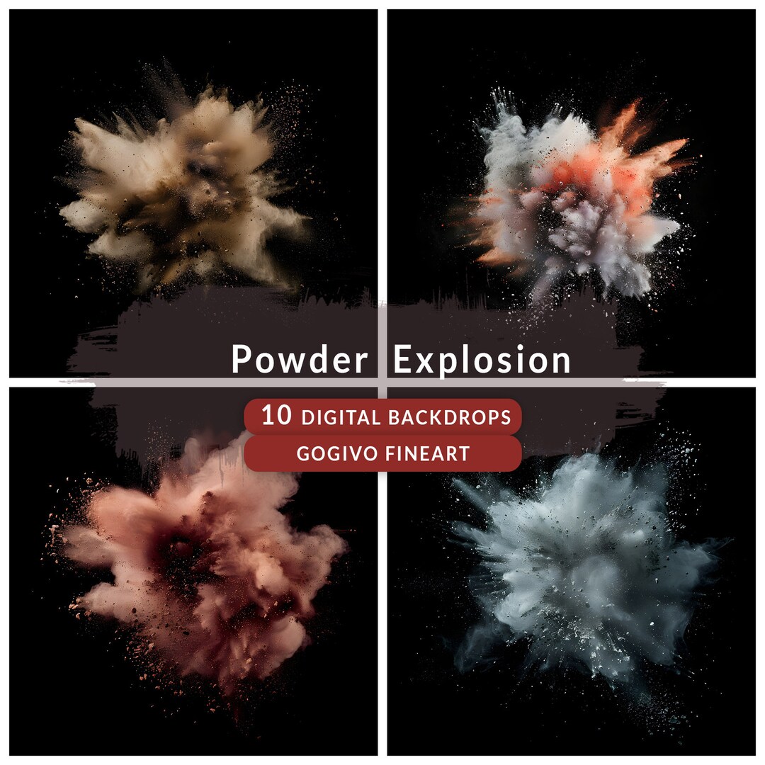 Explosion Color Powder Digital Backdrop Colored Smoke Bomb Explosion ...