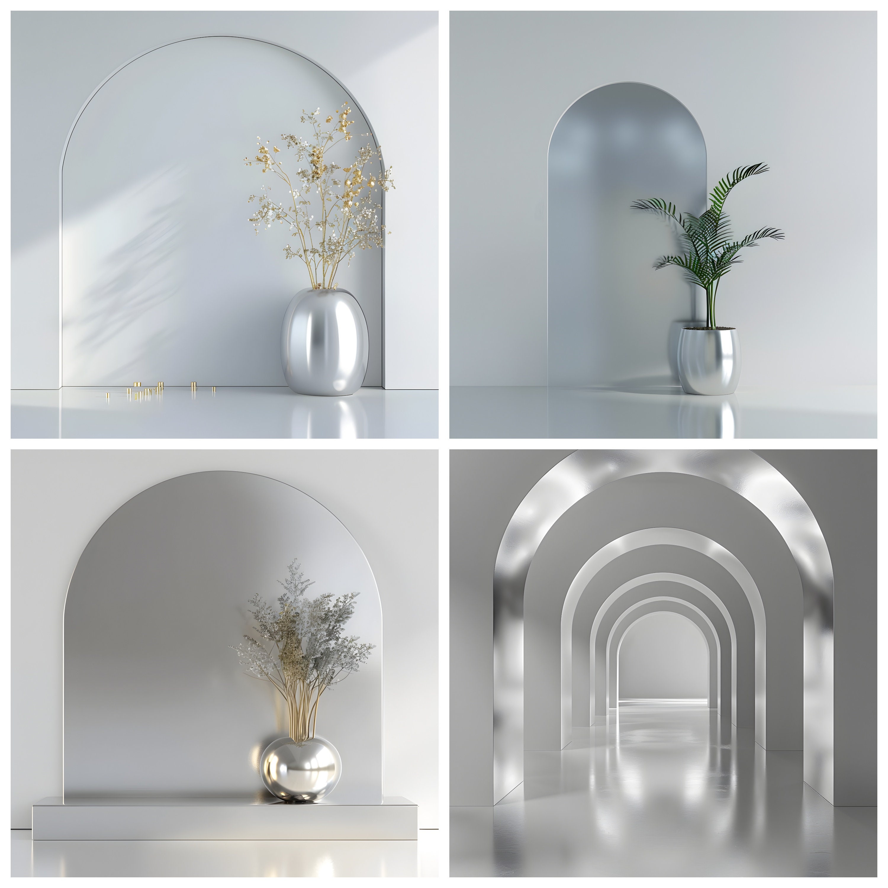Minimal Silver Arch Digital Backdrops Maternity Digital Photo Backdrop ...