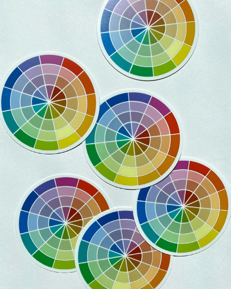 3” X 3” Vinyl Color Wheel Sticker - Etsy