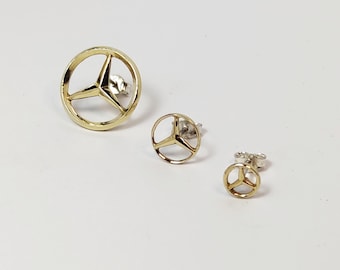 Gold Farbe Ohrringe, Ohrstecker, Geburtstag Geschenk