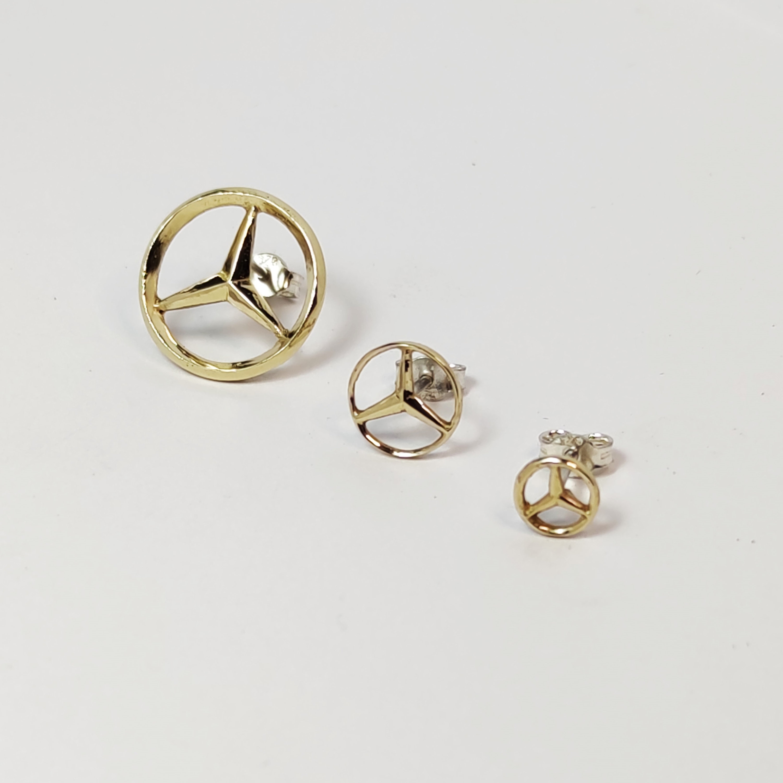 Mercedes benz gold earrings - Etsy 日本