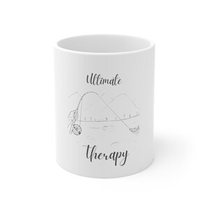 Ultimate Therapy fly fishing Ceramic Mug - Trout fishing coffee mug - Fishing dad gift - Fly fishing cup - Fisherman gift - Angler cup