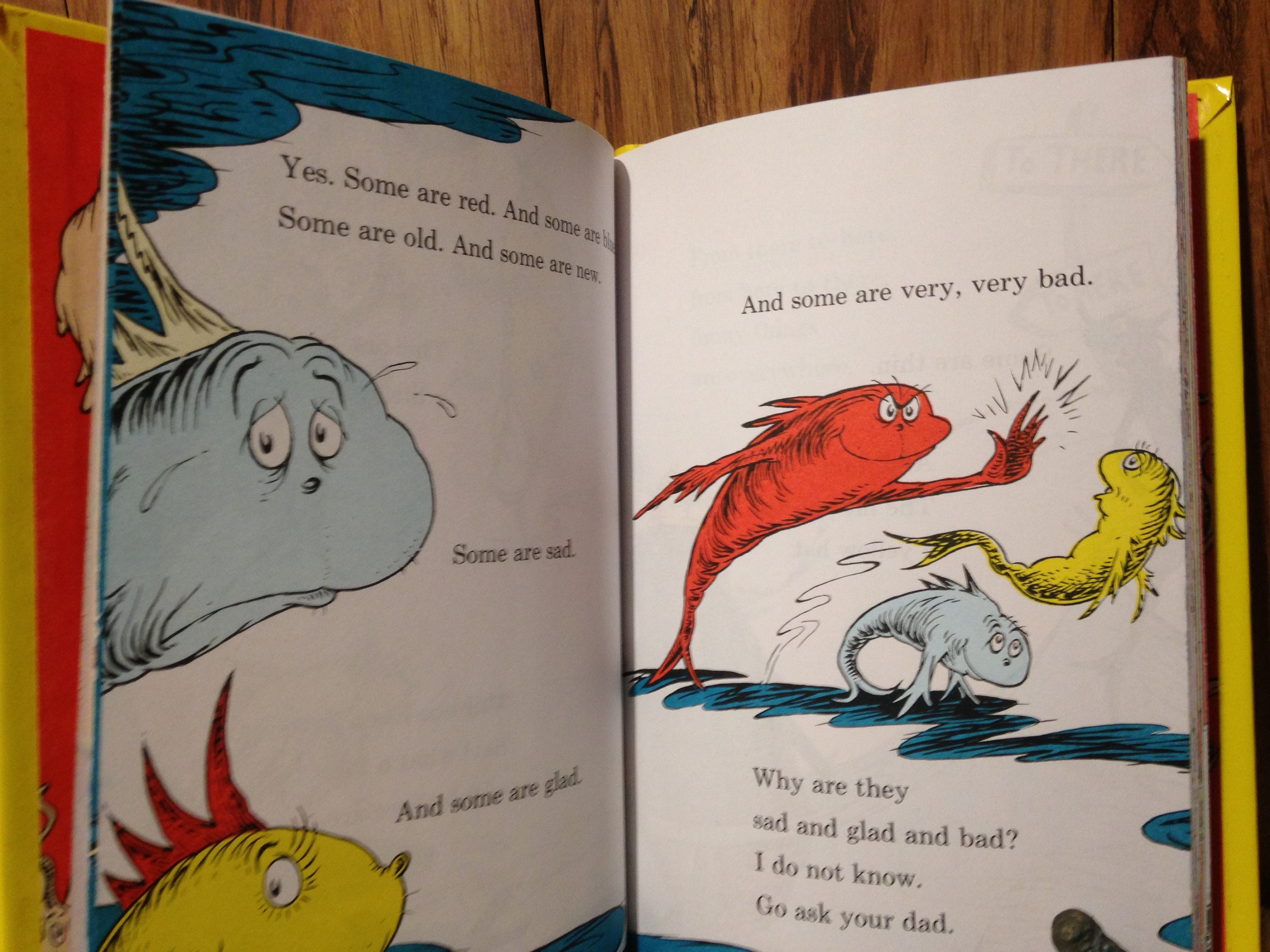 Dr Seuss One Fish Two Fish Red Fish Blue Fish Copyright 1960 Renewed ...