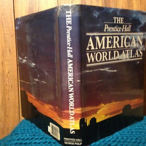 Prentice-Hall AMERICAN WORLD ATLAS by George Philip 1985 reprint  Oversized  12.25&quot; X 9.50&quot; X 1.75&quot; Hardcover with Dust Jacket