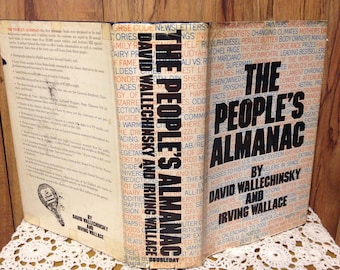 People's Almanac by David Wallechinsky and Irving Wallace Thick Hardcover with Dust Jacket