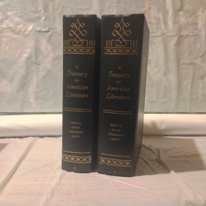 A Treasury Of American Literature Vol 1 and 2 Copyright 1955 Blue Cloth Hardcover