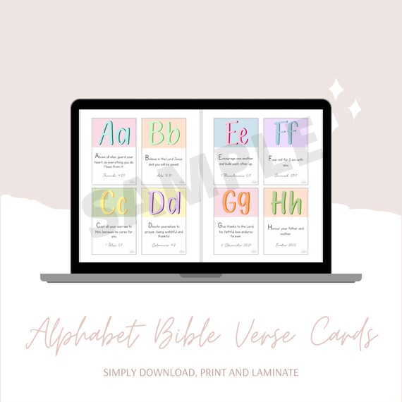 Alphabet Bible Verse Cards Printable | Etsy
