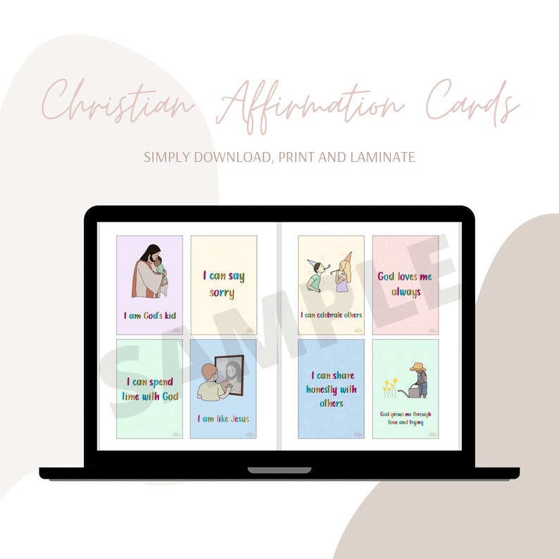 Christian Affirmation Cards Printable - Etsy