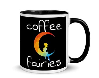 Coffee Fairies - Taza de café con color en el interior