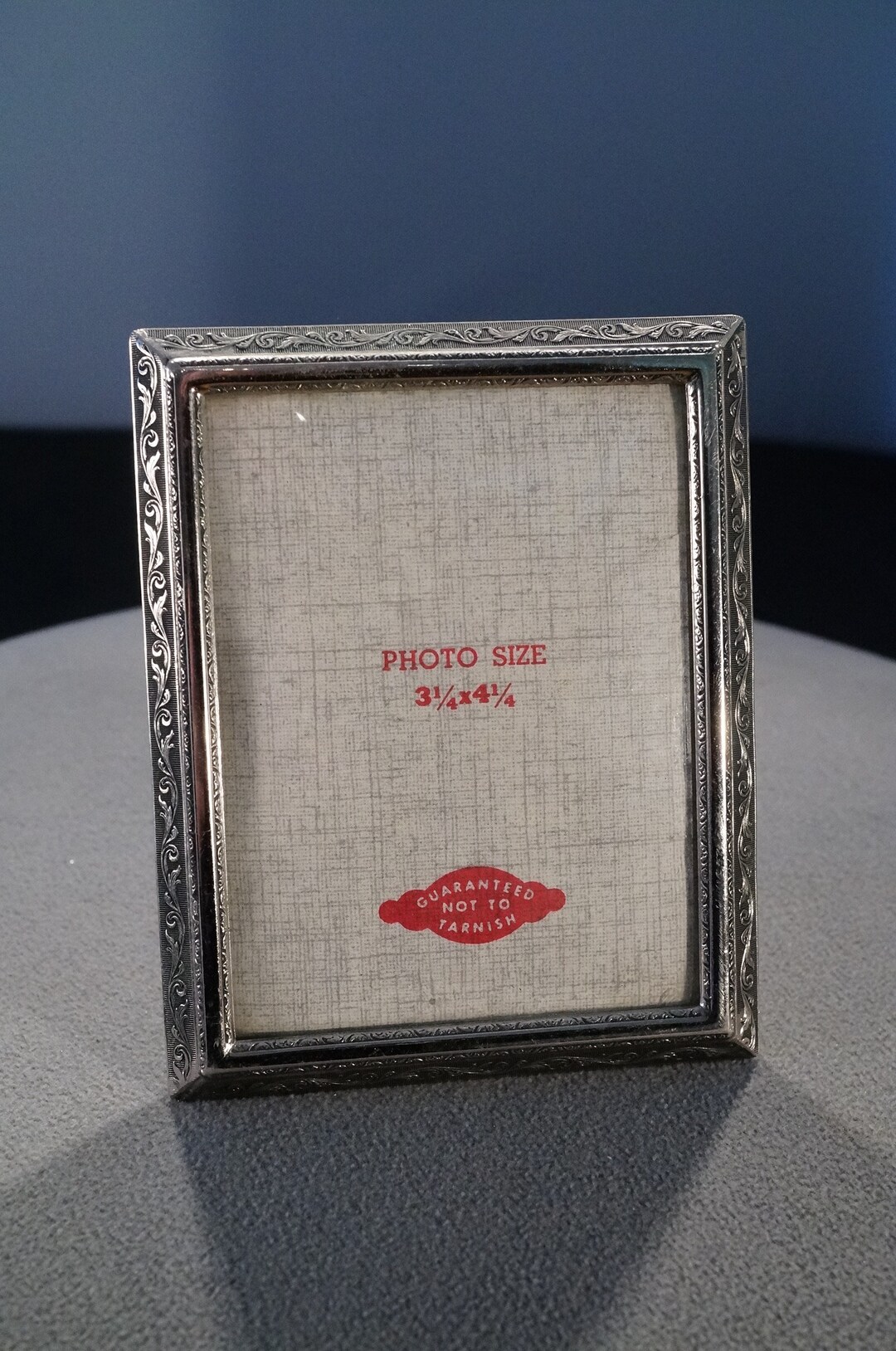 Antique Vintage Rectangle Picture Frame Sterling Silver Plated Scrolled ...