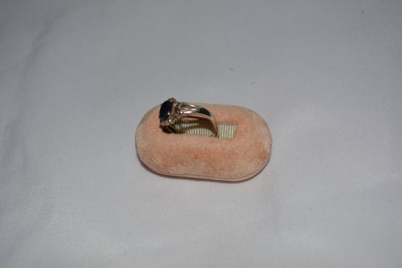 vinage sterling silver statement ring with large … - image 2