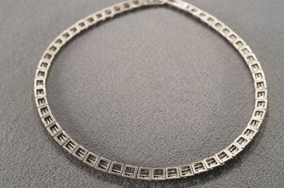 Vintage Art Deco Style Silver Tone Choker Style Necklace