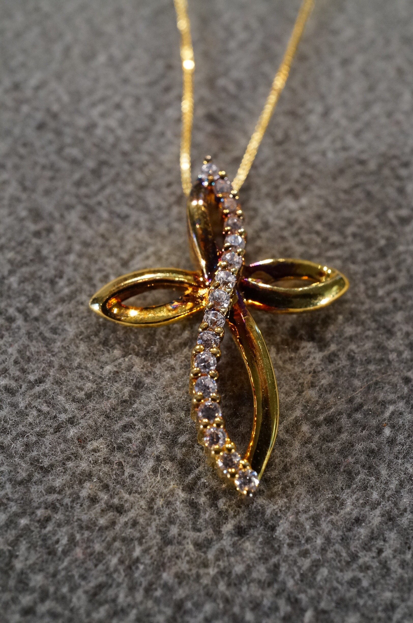 Vintage Art Deco Style Sterling Silver Gold Overlay White Topaz 4