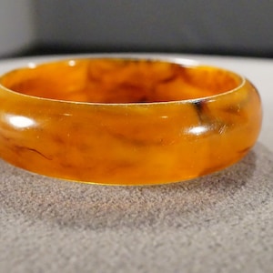 Vintage Art Deco Style Round Lucite Bangle Stackable Bracelet Jewelry   K#43