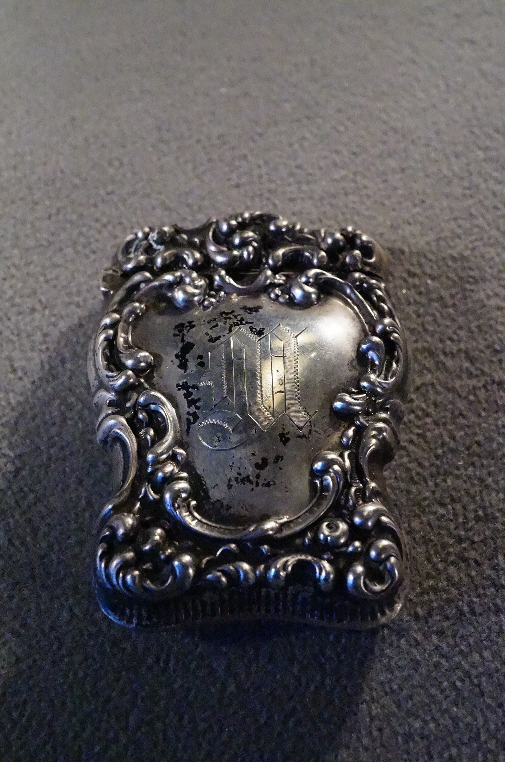 Antique Vintage English Sterling Silver Match Safe Vesta Holder ...