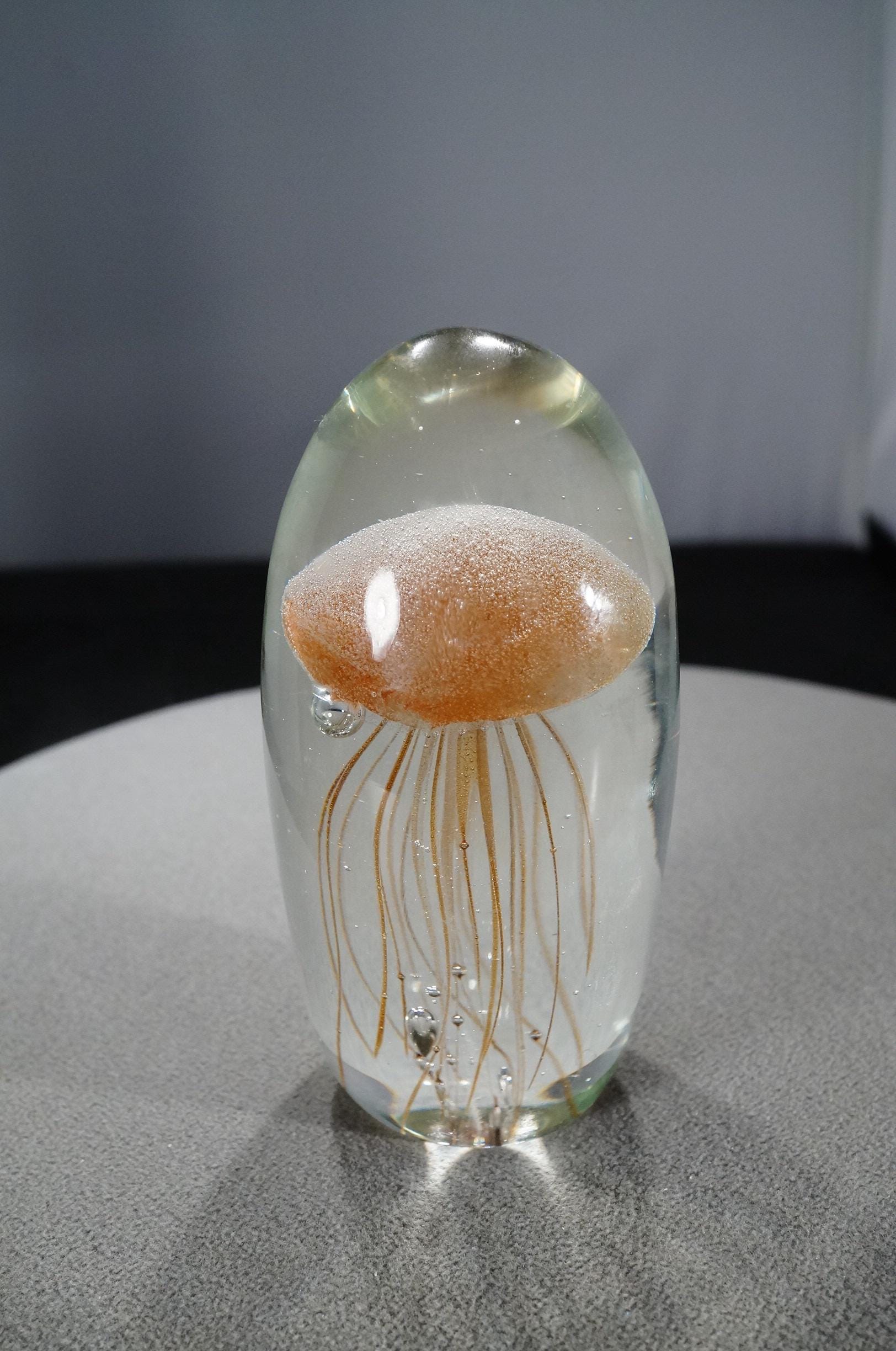 Antique Vintage Paperweight Art Glass Detailed Jelly Fish Design Artist ...
