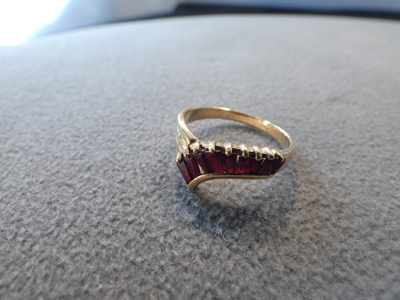 Vintage Wedding Band Stacker Design Ring Sterling Silver Gold Overlay 9 ...