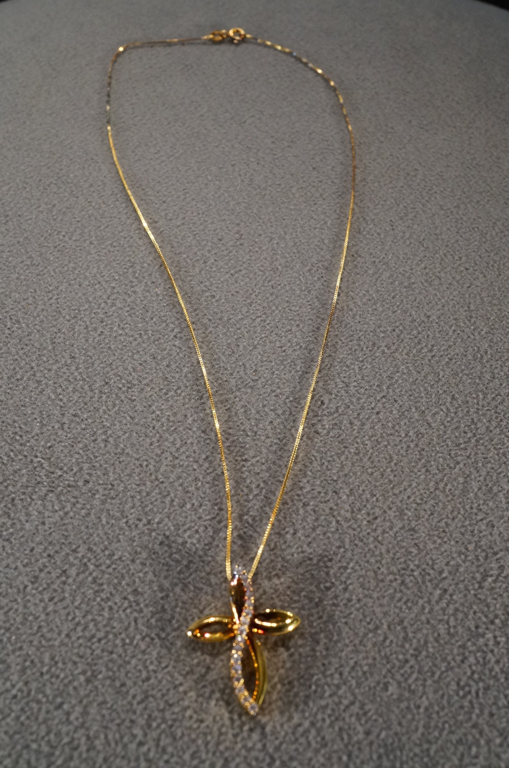 Vintage Art Deco Style Sterling Silver Gold Overlay White Topaz 4