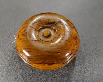 Antique 1900 Brighton Bun Traveling Set 2 Olive Wood Candlesticks Hand Made Carved Wood Jerusalem Artist Rare Collectable Home Decor Classic