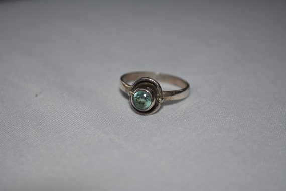 vintage sterling silver rustic statement solitair… - image 1