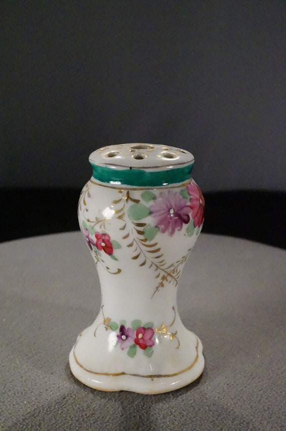 Antique Vintage Porcelain China Hat Pin Holder Sto