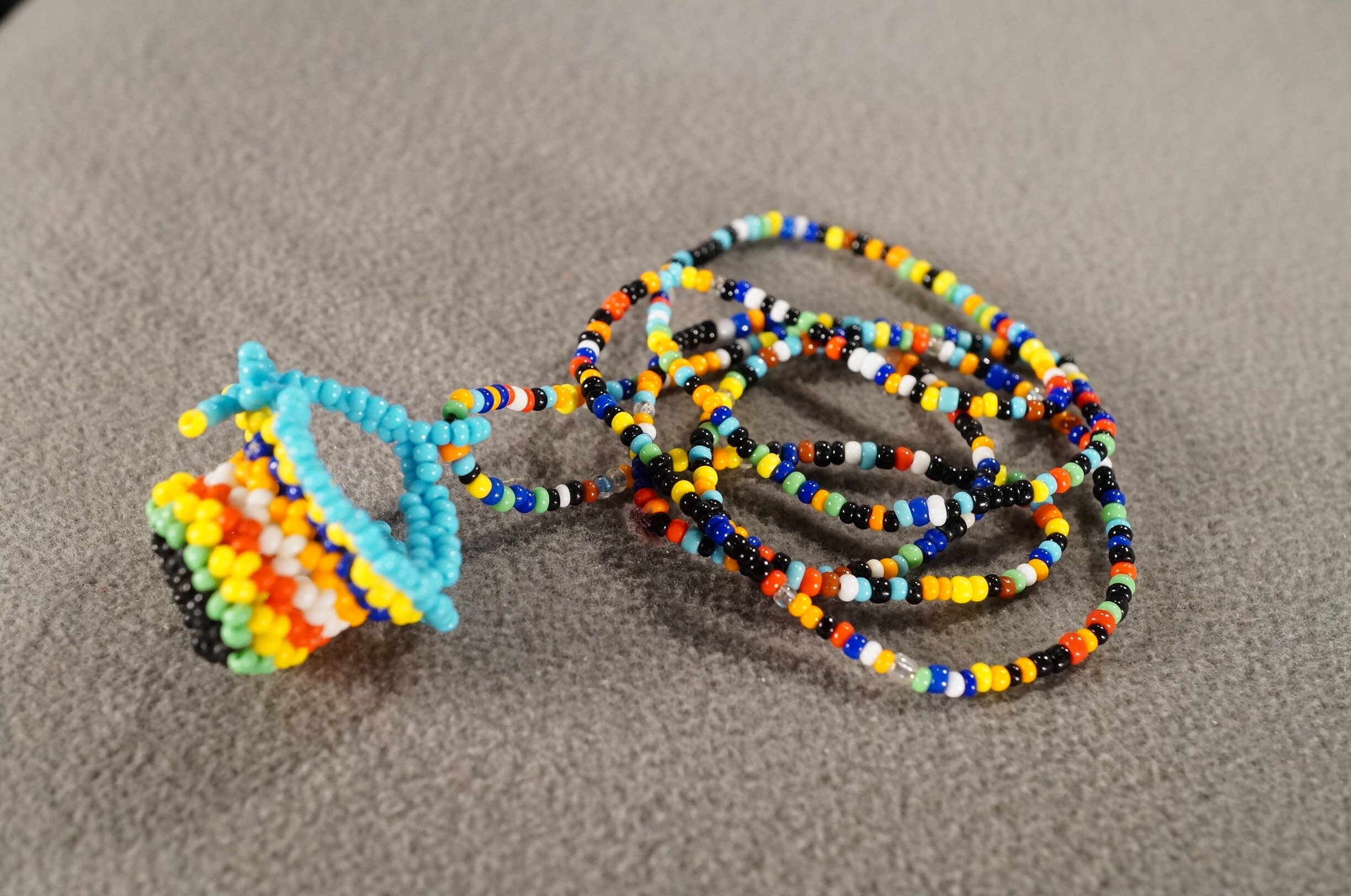 Vintage Art Deco Style Micro Beads American Indian Hand Made