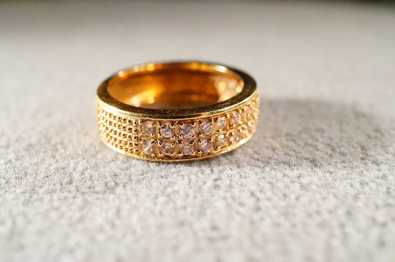 Vintage Sterling Silver Yellow Gold Overlay Weddi… - image 1