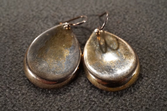 vintage sterling silver statement dangle drop ear… - image 1