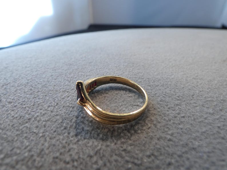 Vintage Wedding Band Stacker Design Ring Sterling Silver Gold Overlay 9 ...