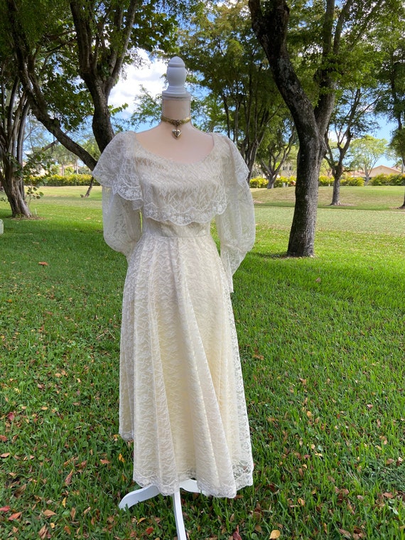 RARE Authentic Edwardian Lace Dress XS