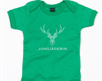 Babybody "Jungjägerin" Kurzarm grün