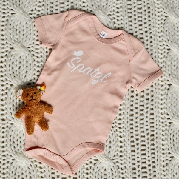 Babybody Spatzl Kurzarm rosa