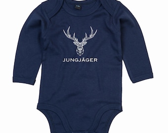 Babybody "Jungjäger" Langarm dunkelblau