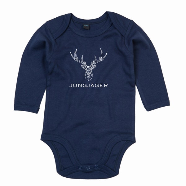 Babybody "Jungjäger" Langarm dunkelblau