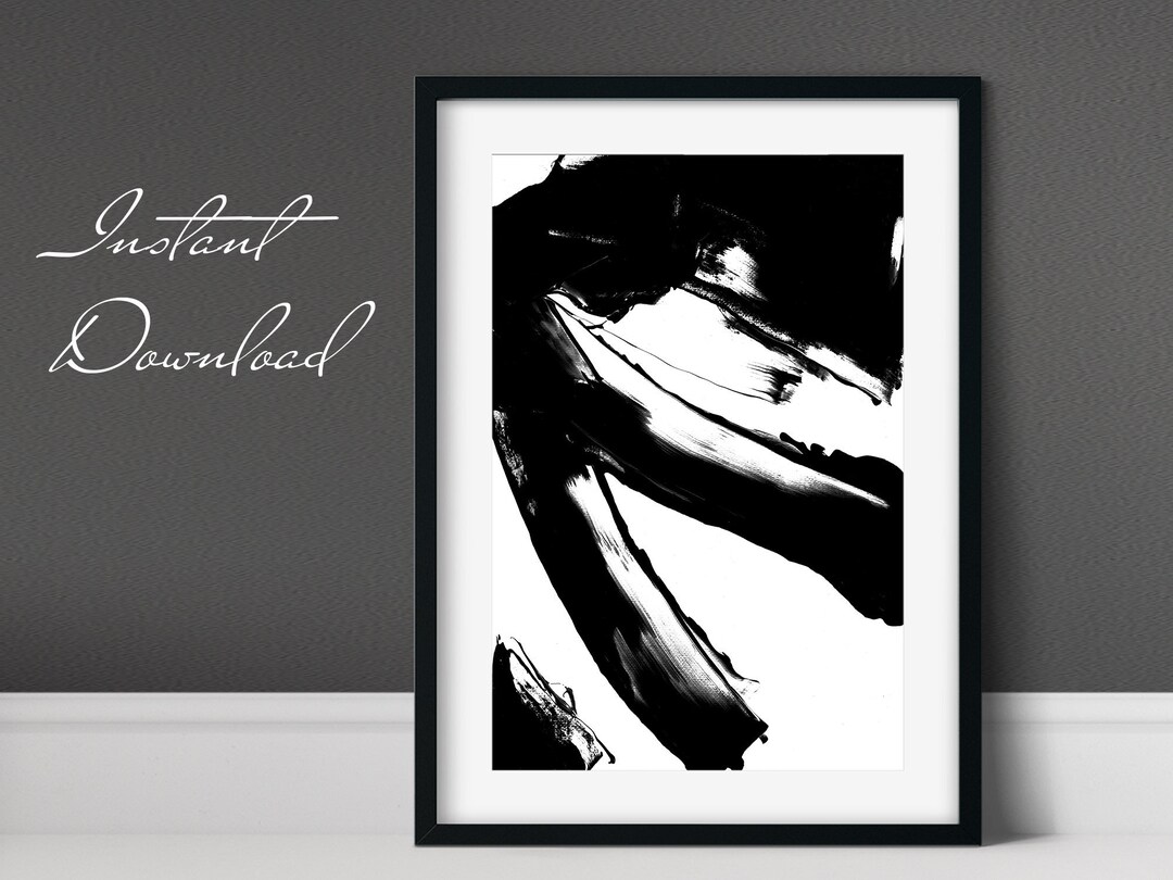 Black and White Printable Art Instant Download, Abstract Art, Abstract ...